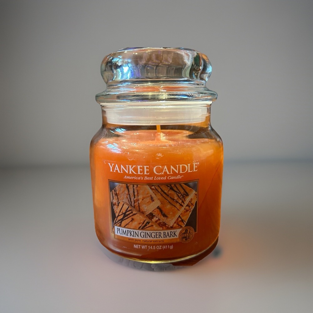 Yankee Candle Pumpkin Ginger Bark 14.5 Oz Jar Candle Unused